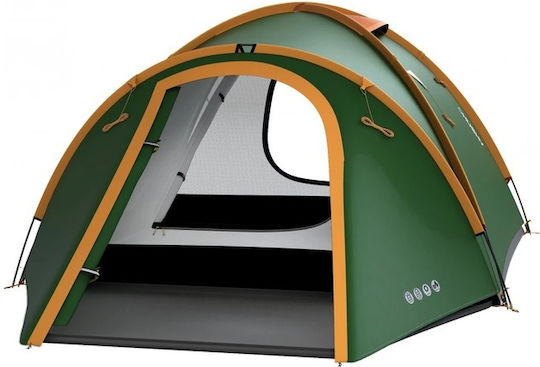 Husky Bizon 3 Classic Camping Tent Igloo Green with Double Cloth for 3 People 410x230x135cm