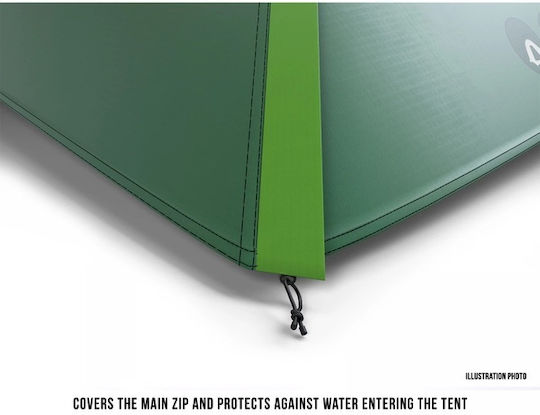Husky Bizon 3 Plus Winter Camping Igloo Mountaineering Green with Double Cloth for 3 People Waterproof 4000mm 410x220x130cm