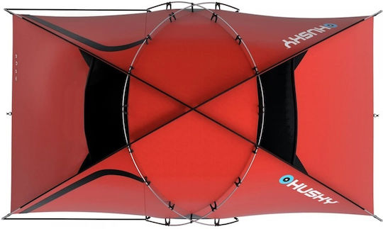 Husky Felen 2-3 Winter Camping Tents Geodesic Red with Double Cloth for 3 People 330x165x130cm