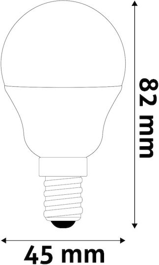 Avide ABMG14WW-2.9W Λάμπα LED 2.9W 82mm για Ντουί E14 και Σχήμα G45 Θερμό Λευκό 470lm