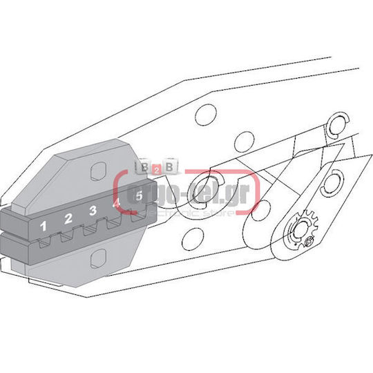 Ergom PZ16/6-16K Crimping Press 6-16mm² Cross Section Insulated & Ratchet Mechanism (Length 240mm)