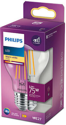 Philips Λάμπα LED για Ντουί E27 Θερμό Λευκό 1055lm