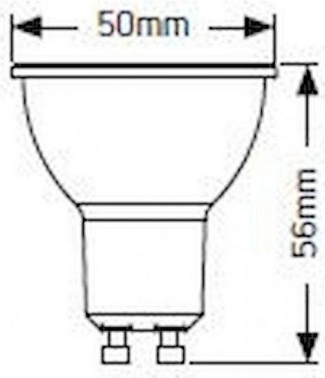 Geyer LED Bulb 5W for Socket GU10 and Shape PAR16 Natural White 400lm Dimmable