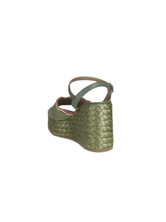 EMANUELLE VEE SANDALO RAFFIA SHEEP MULTI GREEN Women's