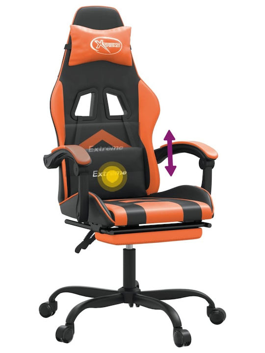 vidaXL 349609 Artificial Leather Gaming Chair with Footrest Orange