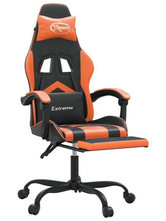 vidaXL 349609 Artificial Leather Gaming Chair with Footrest Orange