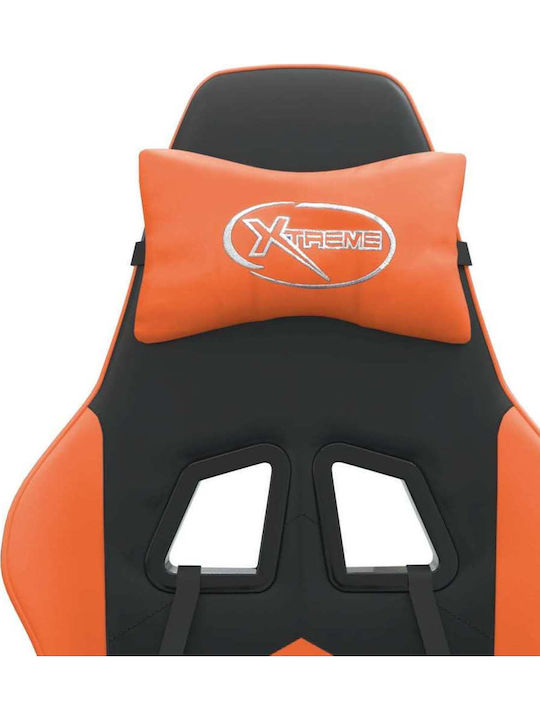 vidaXL 349609 Artificial Leather Gaming Chair with Footrest Orange