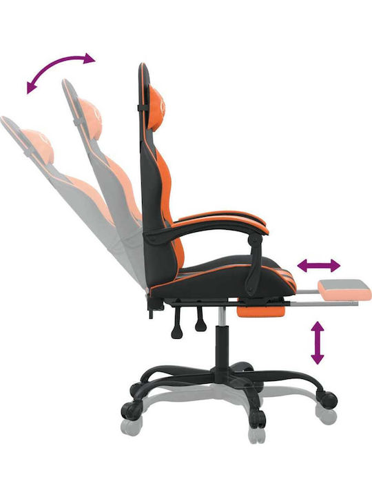 vidaXL 349609 Artificial Leather Gaming Chair with Footrest Orange