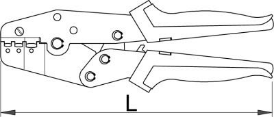 Unior Πρέσα Ακροδεκτών Διατομής 0.5 - 6mm² με Μόνωση