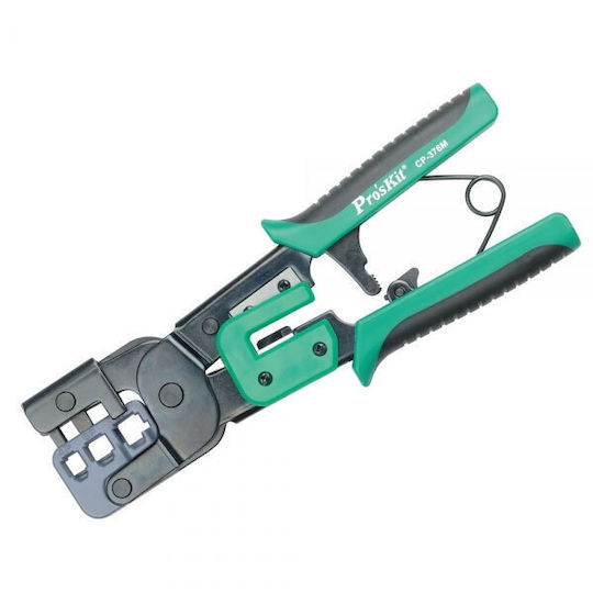 Proskit Πρέσα Ακροδεκτών Δικτύου RJ12, RJ11, RJ45, RJ10 με Απογυμνωτή (Μήκος 180mm)