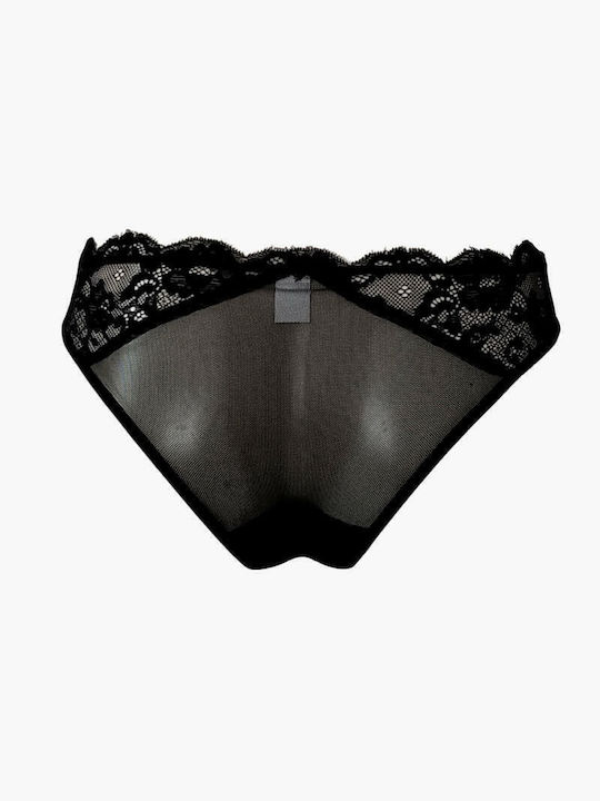 A.A UNDERWEAR Damen Brasilien mit Spitze Schwarz