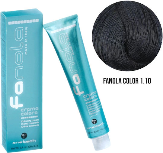 Fanola Крем-баща за коса 1.10 Черно Синьо 100мл