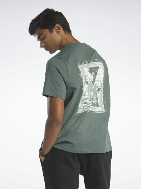 Reebok Graphic Series Herren Sport T-Shirt Kurzarm Chalk Green