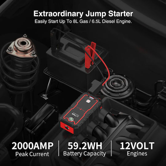 Utrai Jstar One Portable Car Battery Jump Starter 22000mAh with Φακό / Power Bank / USB 12V