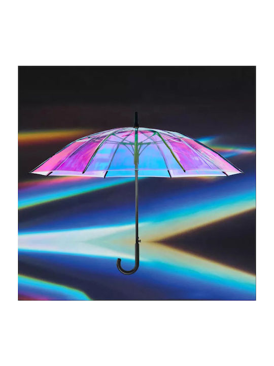 Newest Umbrelă de ploaie cu baston de mers pe jos Multicoloră