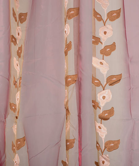 Silk Fashion ZJ05 Mit Bleistiftfalten Lila 280x300cm