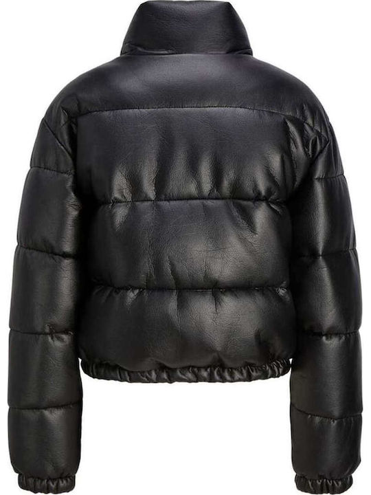 Scurtă Jachetă de femei Puffer Negru