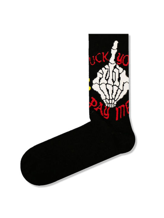 VTEX socks high socks unisex f*ck you pay me Black