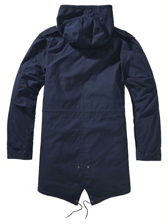 Brandit Men's Winter Parka Jacket Navy Blue