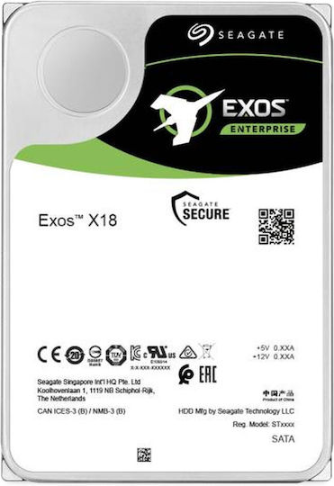 Seagate Exos X18 FastFormat 14TB Хард диск Σκληρи дискове 3.5" SATA III 7200обороти в минута с 256МБ Кеш за NAS / Server ST14000NM000J