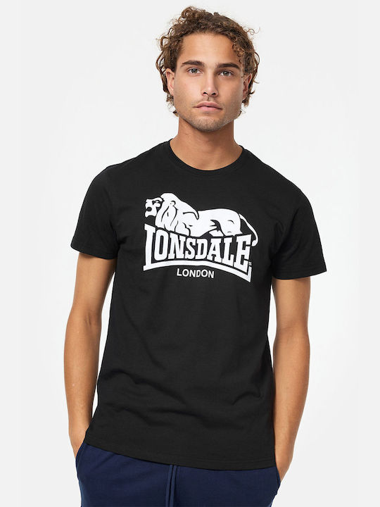 Lonsdale Herren T-Shirt Kurzarm Schwarz