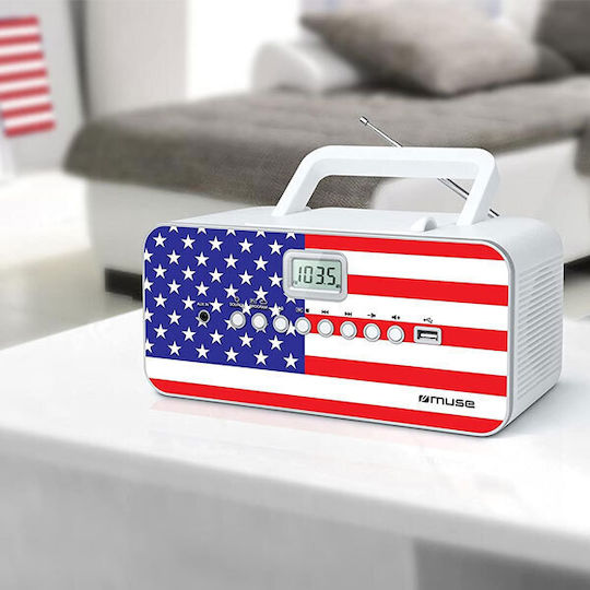 Muse M-28 Φορητό Ηχοσύστημα με CD / USB / Ραδιόφωνο US Λευκό