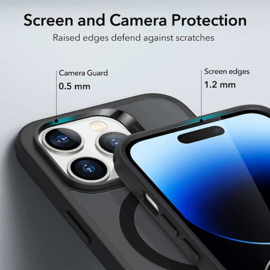 ESR CH Halolock Magsafe Back Cover Silicone / Plastic 0.5mm Frosted Black (iPhone 14 Pro Max)