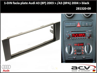 Πρόσοψη 1 Din για Audi A3 2003 - 2007