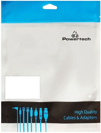 Powertech Angle (90°) USB 2.0 to micro USB Cable Μαύρο 0.5m (CAB-U132)
