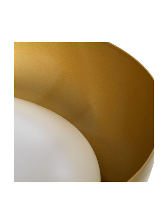 GloboStar Anatolia Ceiling Mount Light 43cm Gold with Integrated LED and Remote Control