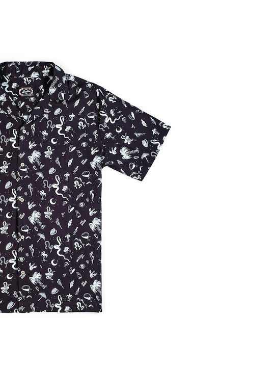 The Dudes Bitch Hawaiin Men's Shirt Short Sleeve Black