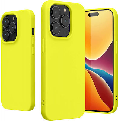 KWmobile Slim Coperta din spate Silicon Lemon Yellow (iPhone 14 Pro) 59077.149