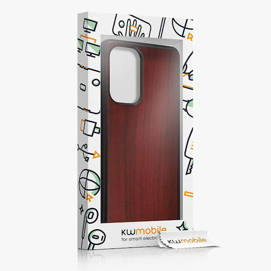 KWmobile Back Cover Ξύλινο Dark Red (Galaxy A53)