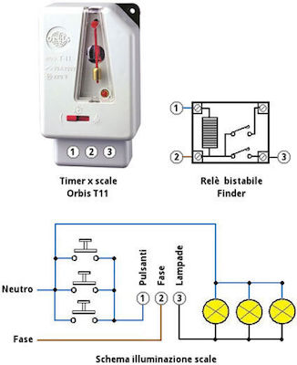 Orbis T-11 Time-Lag Switch 3min Wall-mounted