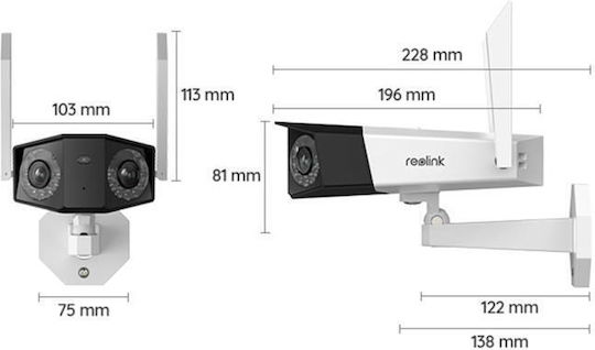 Reolink Duo 2 WiFi IP Dual Κάμερα Παρακολούθησης Wi-Fi 4K Αδιάβροχη με Αμφίδρομη Επικοινωνία