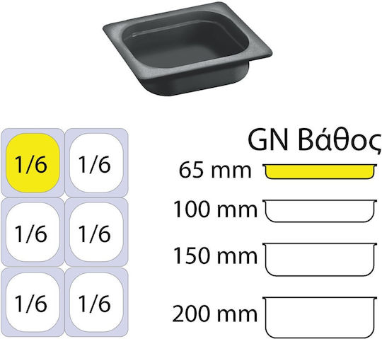 Servewell Gastronorm-Behälter Melamin GN1/6 mit Tiefe 65mm