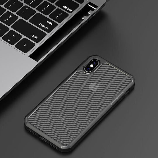 Techsuit Carbon Fuse Back Cover Plastic Black (iPhone XR) KF232048