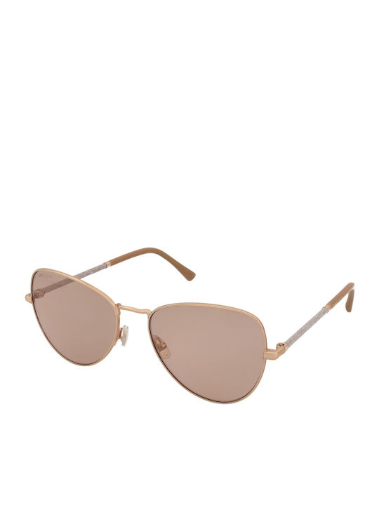 Jimmy Choo Carol Γυαλιά Ηλίου Ροζ Χρυσά με Μεταλλικό Σκελετό Jimmy Choo Carol Γυαλιά Ηλίου Ροζ Χρυσά με Μεταλλικό Σκελετό