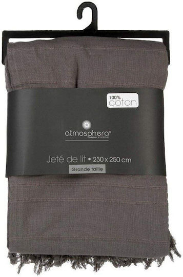 Atmosphera Foulard Διθέσιου Καναπέ Π230xΜ250cm Γκρι