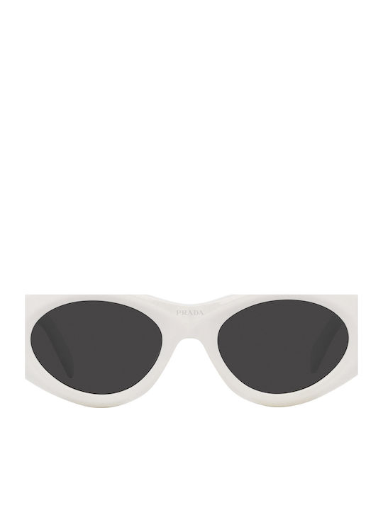 Prada Sunglasses Λευκά with Acetate Frame & Gray Lens