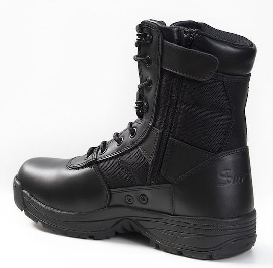 Survivors Military Boots Spiral 8.0 SZ Leather Black 00318