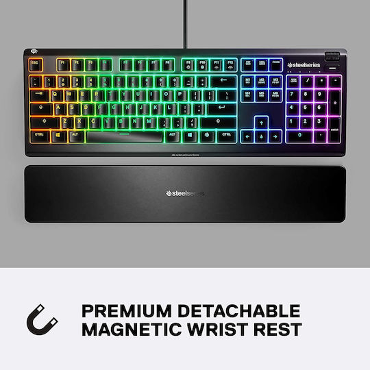 SteelSeries Apex 3 Gaming Tastatură cu iluminare RGB (Engleză US)