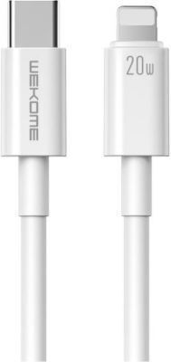 WK WDC-168 USB-C to Lightning Cable 20W Λευκό 1m
