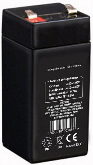 TC Battery Μπαταρία UPS με Χωρητικότητα 4.5Ah και Τάση 4V 07.02.0104