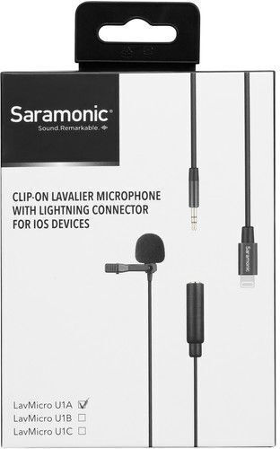Saramonic LavMicro U1A Πυκνωτικό Μικρόφωνο Πέτου, Clip On για Κινητό