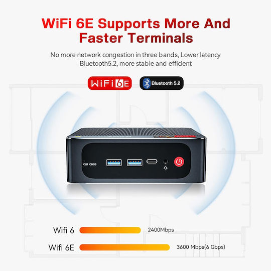 Beelink SER Mini PC (Ryzen 5 5560U/16GB DDR4/500GB SSD/W11 Pro)