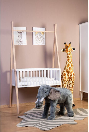 Childhome Λίκνο Tipi 2 in 1 με Ρόδες Λευκό