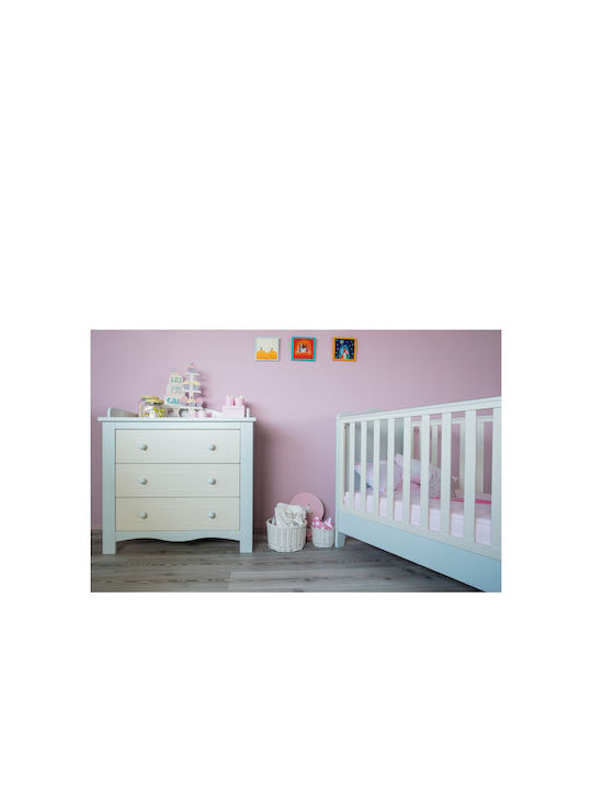 Santa Bebe Rigel Σετ Βρεφικού Δωματίου με Κρεβάτι & Συρταριέρα Λευκό / Εκρού