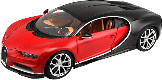 Bburago Bugatti Chiron Toy Car Chiron - Red-Black Scale 1:18 for 3+ Years