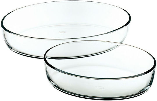 Pasabahce Glass Oval Heat-Resistant Cookware 35x24x6.5cm 2pcs